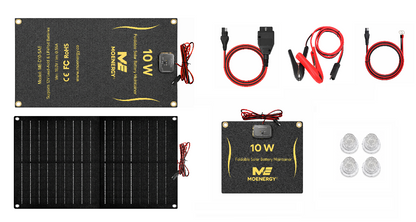 10W Foldable Solar Battery Maintainer Kit — PWM Controlled