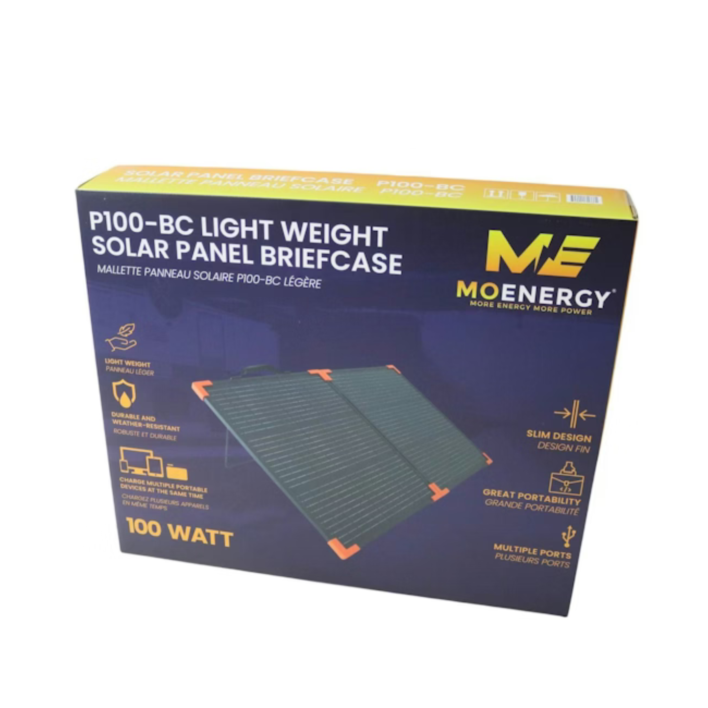 100W Briefcase Solar Panel with Kickstand