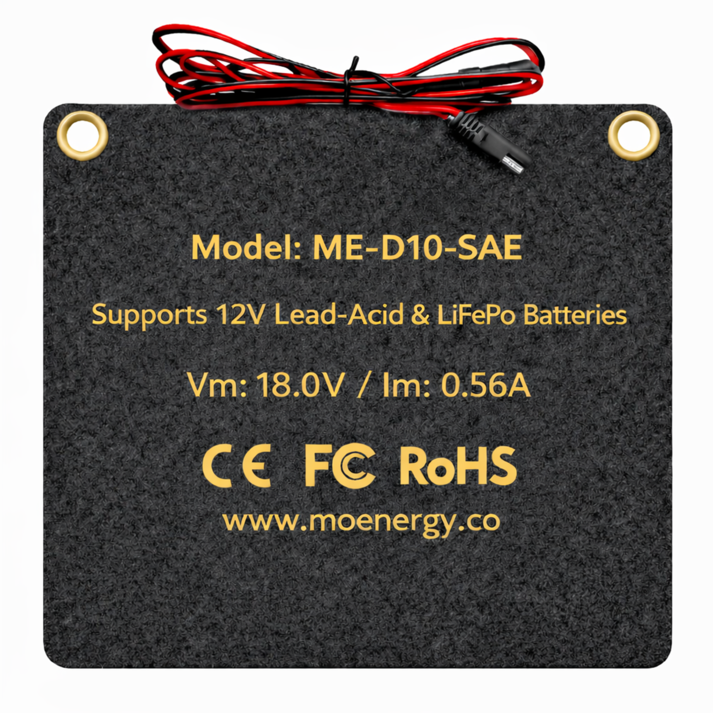 10W Foldable Solar Battery Maintainer Kit — PWM Controlled
