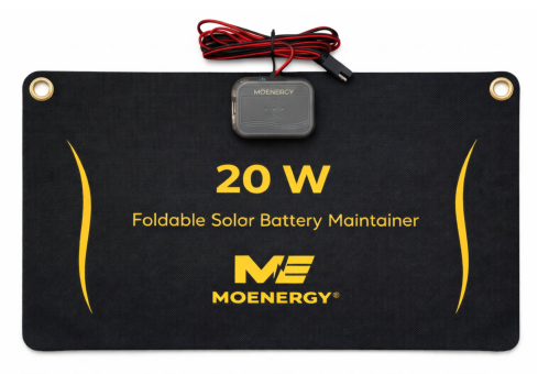 20W Foldable Solar Battery Maintainer Kit — PWM Controlled